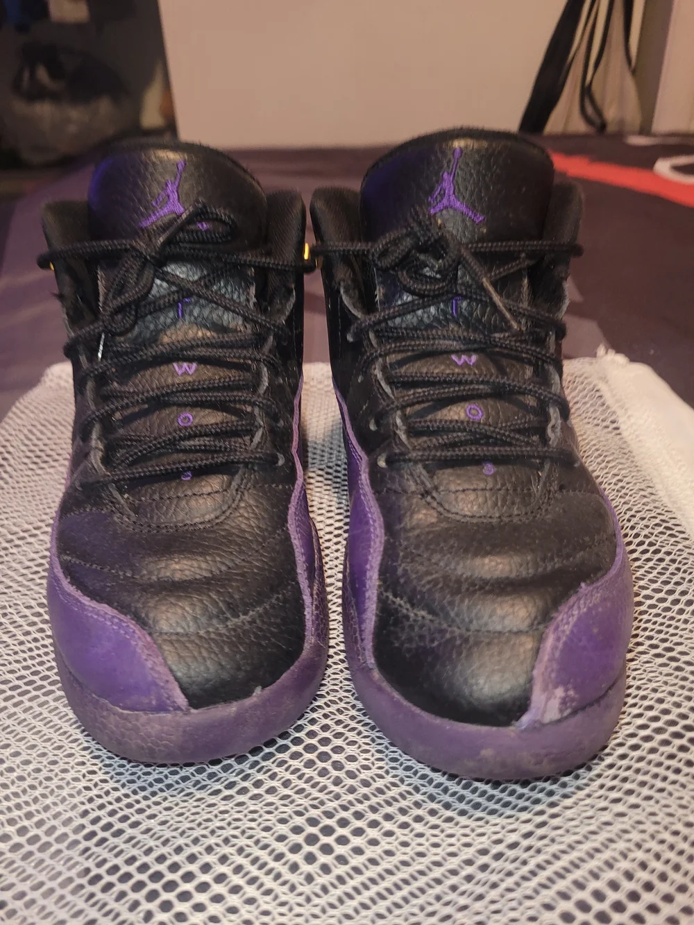 Air Jordan Kids' Black & Purple Basketball Shoes